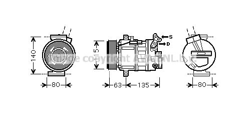 AVA QUALITY COOLING Компрессор, кондиционер RTK486